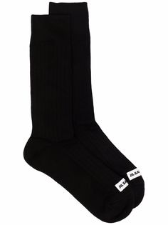 Jil Sander носки с нашивкой-логотипом
