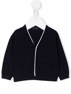 Il Gufo кардиган с V-образным вырезом и окантовкой