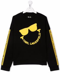 Karl Lagerfeld Kids толстовка с круглым вырезом и логотипом