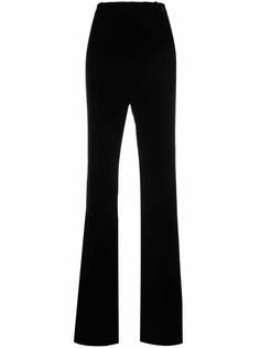 Saint Laurent бархатные брюки прямого кроя