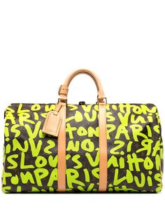 Louis Vuitton дорожная сумка Keepall 50 2008-го года с монограммой Graffiti