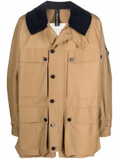 Mackintosh куртка с контрастным воротником и карманами