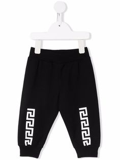 Versace Kids спортивные брюки с принтом La Greca