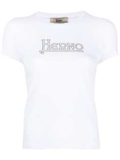 Herno футболка с вышитым логотипом