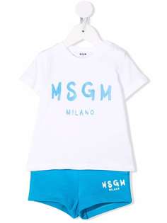 MSGM Kids комплект из футболки и шортов с логотипом