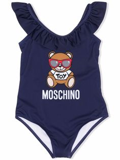 Moschino Kids купальник Teddy Bear с логотипом