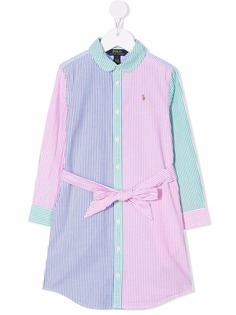 Ralph Lauren Kids платье-рубашка в стиле колор-блок