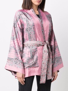 ETRO короткий кейп с принтом
