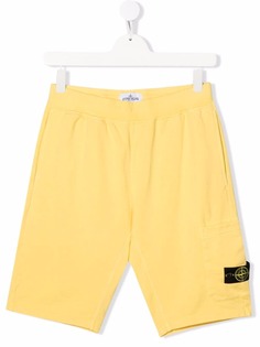 Stone Island Junior шорты с нашивкой