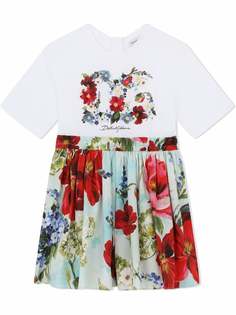 Dolce & Gabbana Kids платье-футболка с цветочным принтом