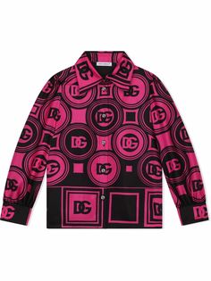 Dolce & Gabbana Kids шелковая рубашка с логотипом DG