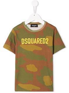 Dsquared2 Kids футболка с камуфляжным принтом и логотипом