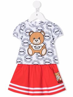Moschino Kids юбка с отделкой в полоску