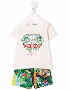 Kenzo Kids комплект из футболки и шортов с принтом