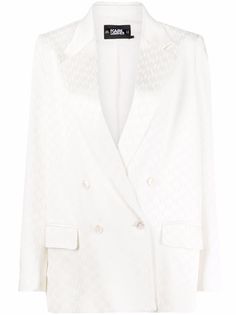 Karl Lagerfeld двубортный пиджак с монограммой