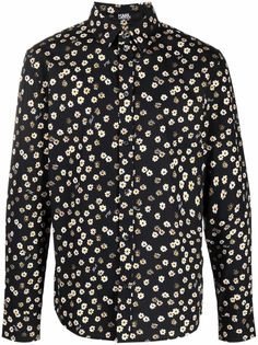 Karl Lagerfeld поплиновая рубашка с цветочным принтом