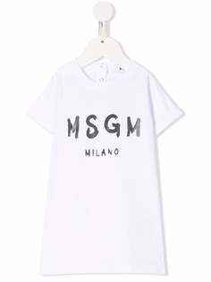 MSGM Kids платье-футболка с логотипом