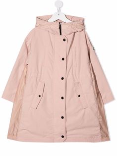 Moncler Enfant плащ на пуговицах с капюшоном