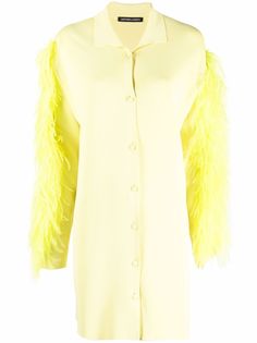 Antonella Rizza платье-рубашка с перьями