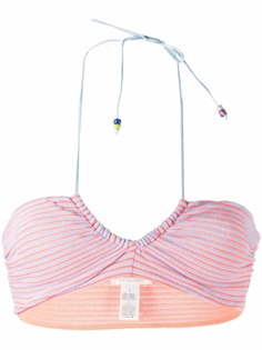 Forte Forte лиф бикини в полоску с вырезом халтер