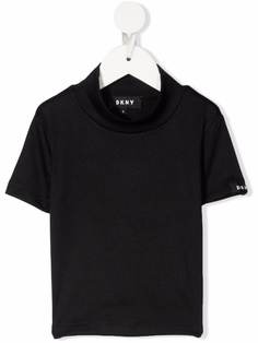 Dkny Kids футболка в рубчик с высоким воротником