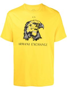 Armani Exchange футболка с графичным принтом и вышивкой