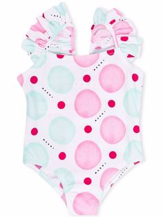 Marni Kids купальник с оборками
