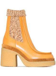 Chloé ботильоны Jamie 105 со вставками в рубчик Chloe