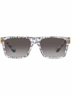 Dolce & Gabbana Eyewear солнцезащитные очки трапециевидной формы