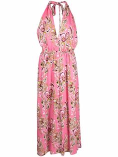 Emilio Pucci платье с открытой спиной и принтом