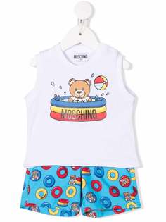 Moschino Kids спортивный костюм с принтом