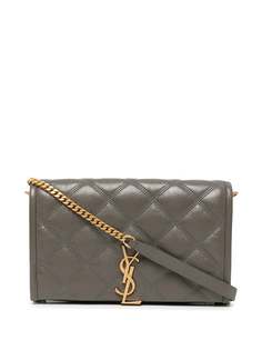 Saint Laurent стеганый кошелек Becky на цепочке