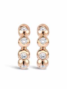 Pragnell серьги-кольца Bohemia из розового золота с бриллиантами