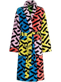Versace халат с узором La Greca