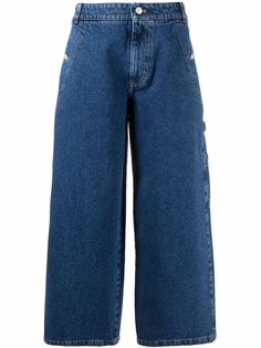 Kenzo укороченные джинсы широкого кроя