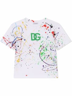 Dolce & Gabbana Kids футболка с принтом Pollock и логотипом