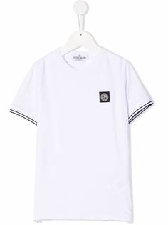 Stone Island Junior футболка с нашивкой-логотипом