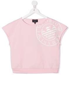 Emporio Armani Kids укороченный топ с логотипом