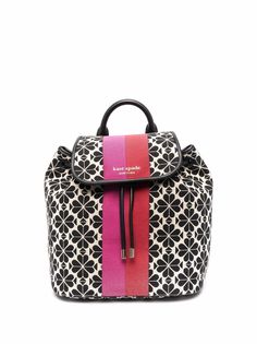 Kate Spade жаккардовый рюкзак с полосками и цветочным узором