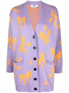MSGM длинный кардиган вязки интарсия