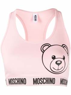 Moschino топ-бралетт с принтом