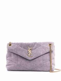 Saint Laurent джинсовая сумка на плечо Puffer