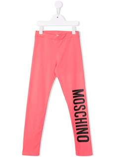 Moschino Kids легинсы с логотипом