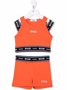 MSGM Kids спортивный костюм с логотипом