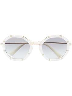 Valentino Eyewear солнцезащитные очки в восьмиугольной оправе