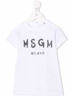 MSGM Kids платье с короткими рукавами и логотипом