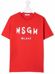 MSGM Kids футболка с логотипом