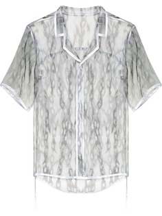 sulvam прозрачная рубашка с принтом