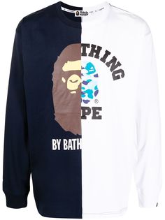 A BATHING APE® футболка в технике пэчворк Bape