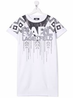 Karl Lagerfeld Kids платье-футболка с пайетками